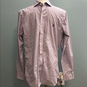Polo Ralph Lauren Slim Fit Men's Purple/Pink/Blue  Checkered Shirt 15 1/2  34/35
